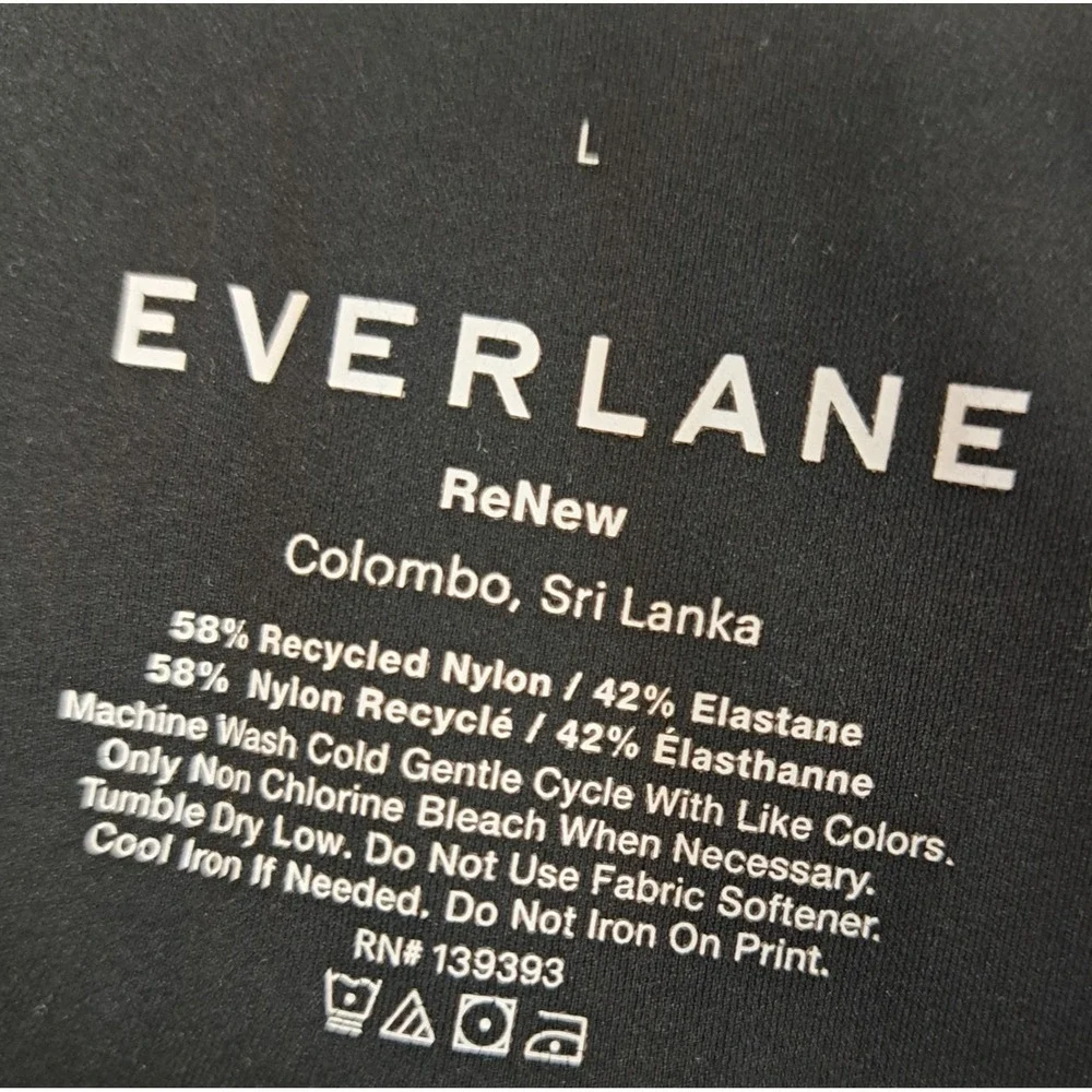 Everlane‎ Renew Leggings Women's L Ankle Black Stretch 28"L - Picture 2 of 5